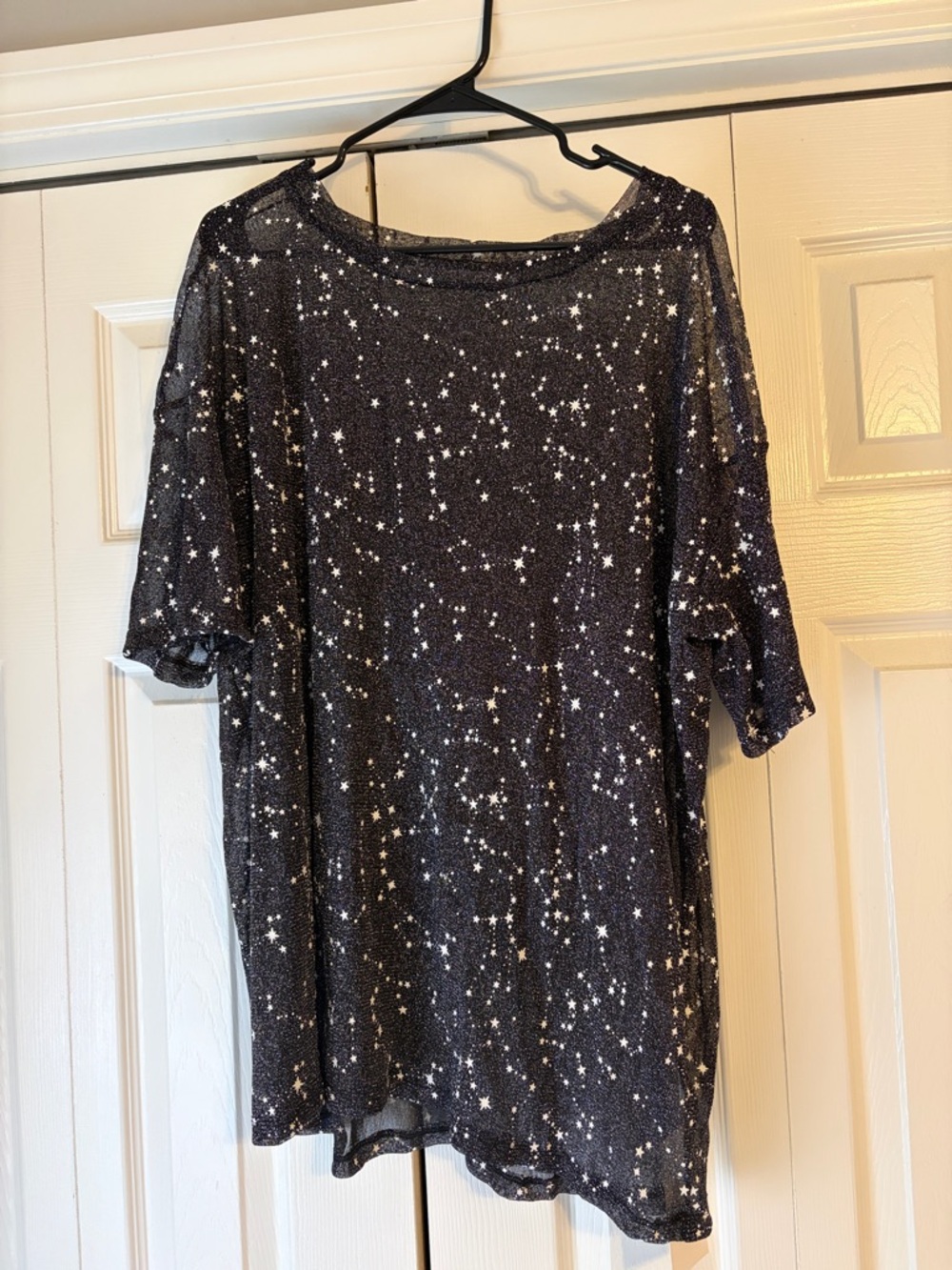 Black Star Print Short Sleeve Women's Tee